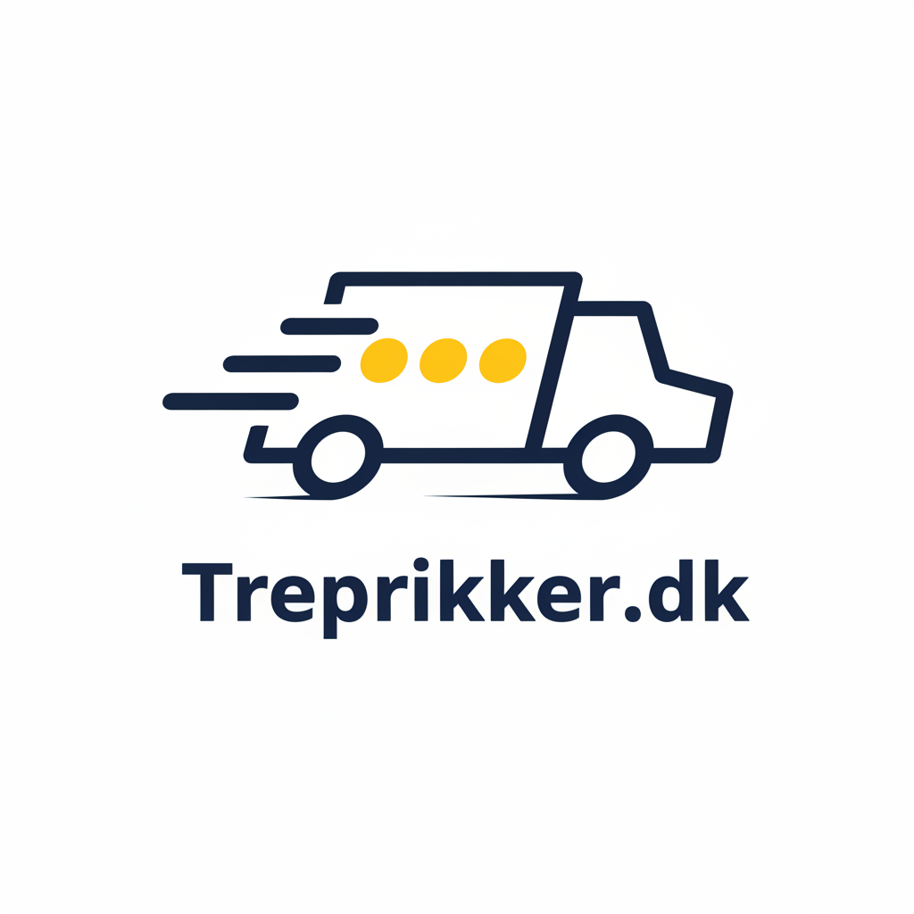 Logo med Treprikker.dk tekst